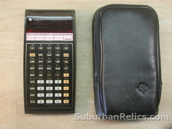 Texas Instruments TI 59 - CALCULATOR w/CASE - for parts/repair - Click Image to Close