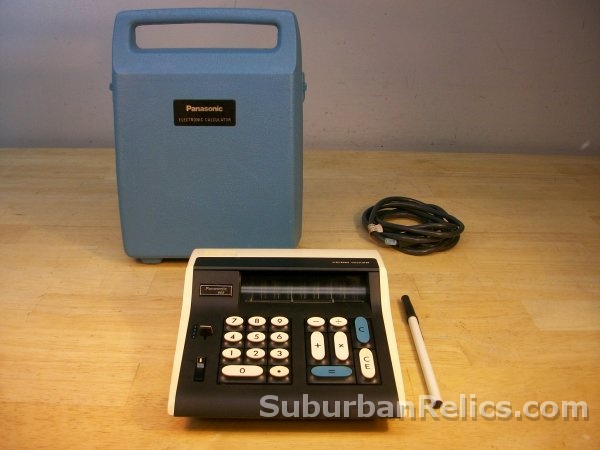 Panasonic 805 Je-805a - VINTAGE CALCULATOR - w/case, minty - Click Image to Close